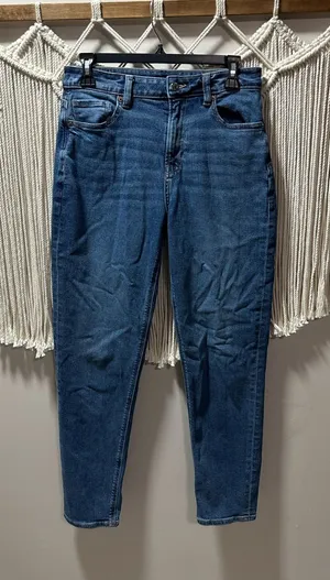 American Eagle Outfitters Women's High-Rise Slim Jeans in Blue thumbnail 1