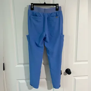 Figs Periwinkle Straight Leg Pants with Ankle Snaps- Small thumbnail 2