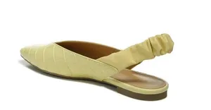 Circus by Sam Edelman Pineapple Yellow Crocodile Omina Slingback Flats thumbnail 4
