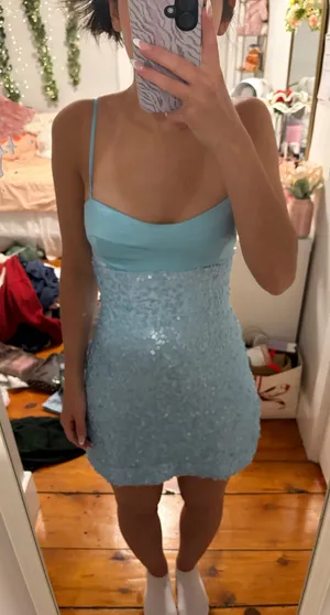 Princess Polly Light Blue Dress Mini thumbnail 1