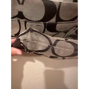 Coach Signature Stripe File Crossbody Zip Shoulder Bag F19220 Black Vintage Y2K thumbnail 12
