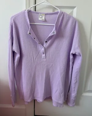 OFFLINE by Aerie Henley Long Sleeve Waffle thumbnail 1