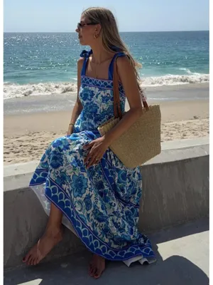 BEACH RIOT Charlotte Dress in Royal Riviera Size Small thumbnail 2