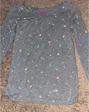 Starry grey long sleeve shirt Gray thumbnail 2