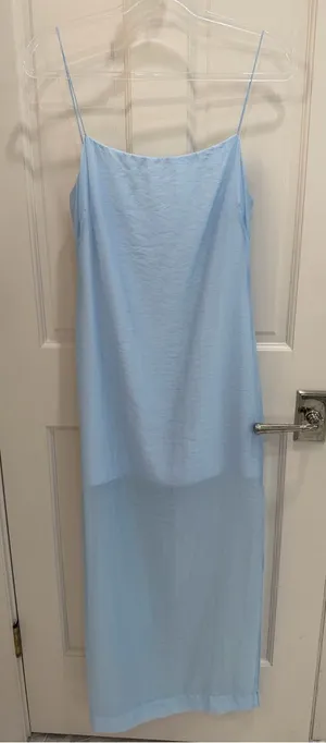 Amanda Uprichard Pale Blue midi dress thumbnail 1
