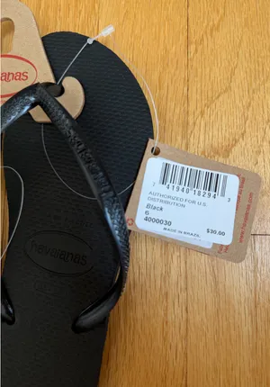 Havaianas Slim Black Flip Flops thumbnail 2