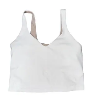 Lululemon Align Tank Top Women Size 4 White Excellent Reversible Nulu Cropped thumbnail 1