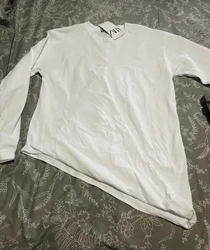 NWT Zara white long sleeve top thumbnail 1