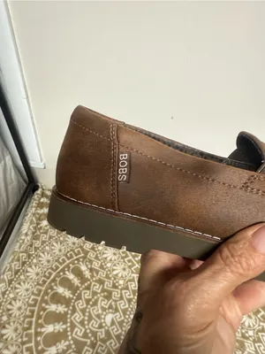 BOBS from Skechers Brown Slip-On Loafers with Contrast Stitching thumbnail 3