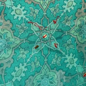 Anthropologie Tanvi Kedia Dress Bohemian Tassel Tie Rayon Green Floral Print S‎ thumbnail 12