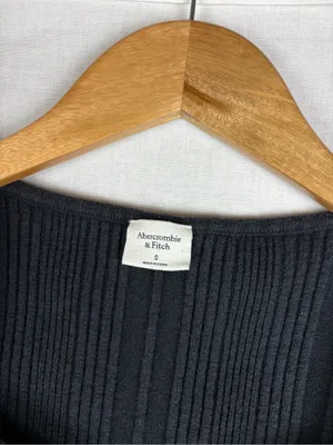 Abercrombie & Fitch Short-Sleeve Sweetheart Sweater Bodysuit Black Size S thumbnail 4