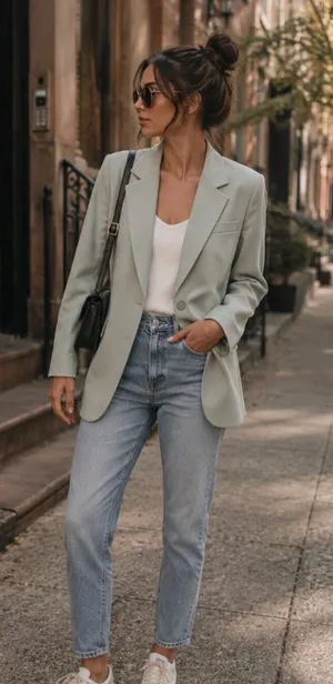 Banana Republic Light Tan Size 4 Slim Italian Wool Blazer Quiet Luxury Old Money thumbnail 1
