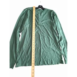 Pact Henley Top Womens Small Green 100% Organic Cotton Sustainable #YZ10-2 thumbnail 6