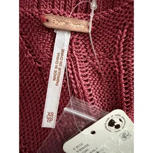 Free‎ People "The Vest Of Us" Marsala Women's Size X-Small thumbnail 12