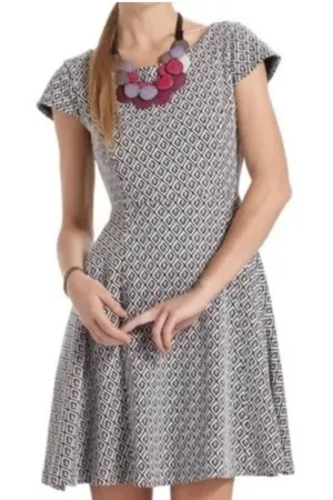 Maeve Geometric Black and White‎ Mini Dress XS thumbnail 1