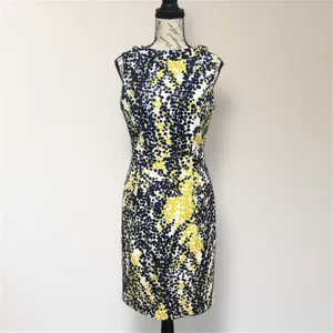 Boden Martha‎ Floral Sheath Dress Yellow Blue Sleeveless Autumn Wedding Guest thumbnail 2
