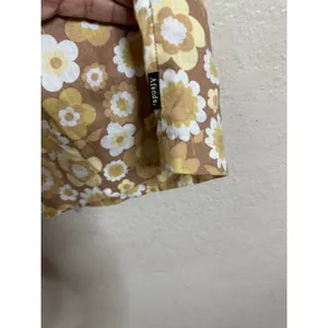Afends Hemp Tencel Retro Daisy Floral Mini Dress Sleeveless Scoop Neck US 2 thumbnail 6