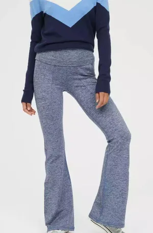 Aerie XL SHORT OFFLINE By The Hugger High Waisted Foldover Flare Legging thumbnail 1