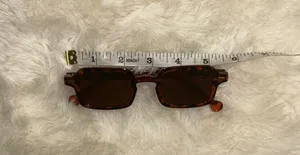 Retro Tortoise Shell Square Sunglasses Brown thumbnail 7
