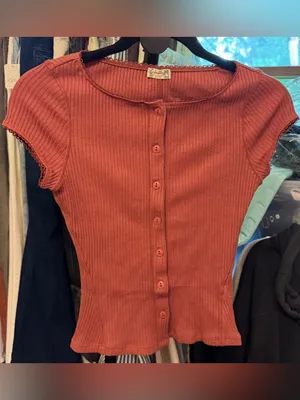 NWT Free People FP Intimately Most Wanted Cardi - Rust Terracotta - XS thumbnail 11