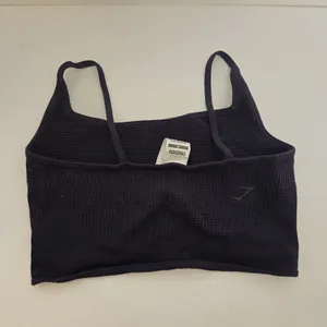 Gymshark Pause Waffle Knit Sports Bra Activewear Athleisure Black Medium thumbnail 2