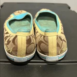 Coach Women's Brown and Teal Flats thumbnail 5