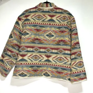 Vintage PHD Woven Blanket Tapestry Button Down Jacket Southwestern M thumbnail 7