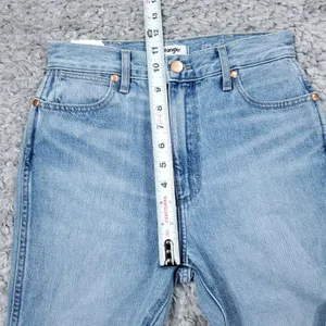 Wrangler Wrock 672 High Rise Kick Flare Jeans Light Wash Blue Cowgirl Size 25x28 thumbnail 12