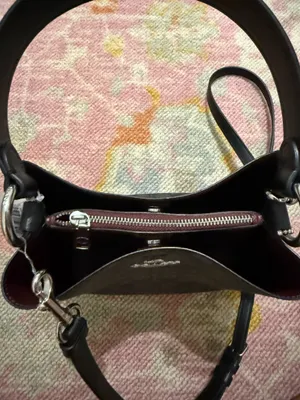 Coach 2312 Black/Grey Signature Coated Canvas Small Town Bucket Bag thumbnail 7