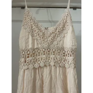 Pink Crochet Slip Dress Women’s Large Asymmetrical Flowy Boho Concert Festival thumbnail 2