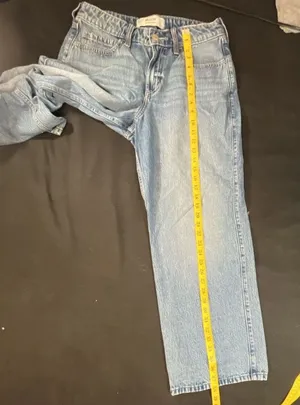 Hollister High-Rise Baggy Jeans Light Wash W29 Short thumbnail 8