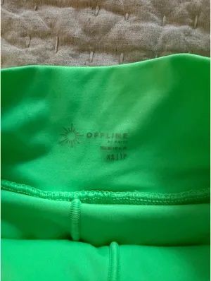 Lime green Aerie Pleated active skort  thumbnail 6