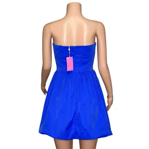 AMANDA UPRICHARD Pompeo Strapless Mini Dress, Cobalt, Medium thumbnail 8