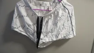 Victoria's Secret sweet dreams all over pajamas shorts in white and black size small. thumbnail 6