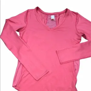 Lucy size small coral vented long-sleeve athletic top thumbnail 1