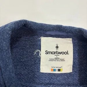 Smartwool Sweater Womens Size Large Blue Cropped Crewneck Sweatshirt thumbnail 3