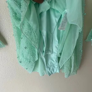 Oh Polly Mint Green Embellished Wrap Over Mini Dress US Size 4 thumbnail 10
