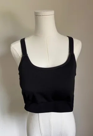 Avia Black Stretch Crop Sports Bra thumbnail 1