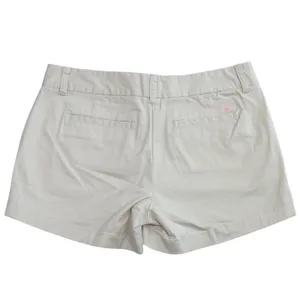 Vineyard Vines Chino Shorts Womens 4 Khaki Tan Low Rise Cotton Stretch Preppy 3" thumbnail 2