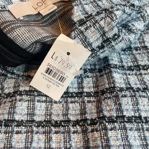 NWT Loft Blue and Navy Plaid Short Sleeve Dress - Size 12 thumbnail 6