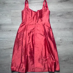 Jenny Yoo Collection‎ Red 100% Silk Shantung Sleeveless Fit & Flare Dress Womens thumbnail 7