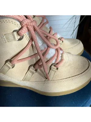 NWT Sorel Elvie cozy lace up Ankle boot waterproof tan suede sherpa booties sz 8 thumbnail 4