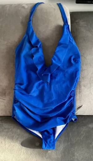 Flattering Royal Blue Ruffle One thumbnail 1