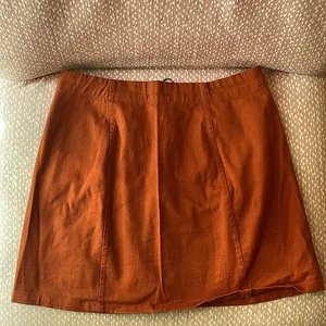 Rue 21 Burnt Orange Zip-Up Mini Skirt thumbnail 3