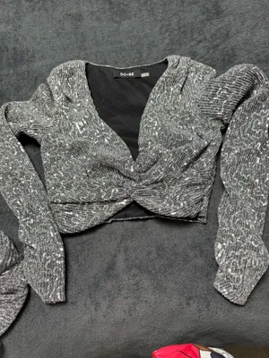 Do + Be silver sequin dress with black undershirt Size S #party #glamour thumbnail 6