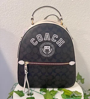 Coach Jordyn Backpack In Signature Canvas With Varsity Motif CB871 thumbnail 1