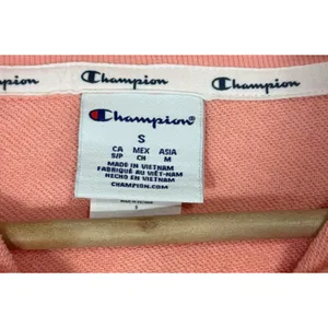 Champion Quarter Zip Sweatshirt Peach Logo Pullover Athleisure Loungewear Size S thumbnail 5