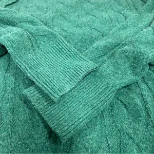 Aerie oversized green cable Knit Sweater size L thumbnail 10