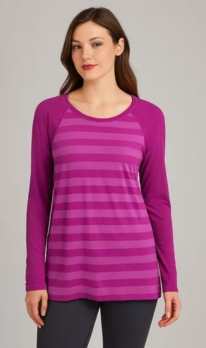 Champion C9 Due Dry Women's Athletic Lightweight Long Sleeves Purple Medium thumbnail 1