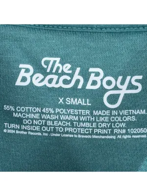 The Beach Boys Retro Graphic Sweatshirt XS Teal Palm Trees thumbnail 6
